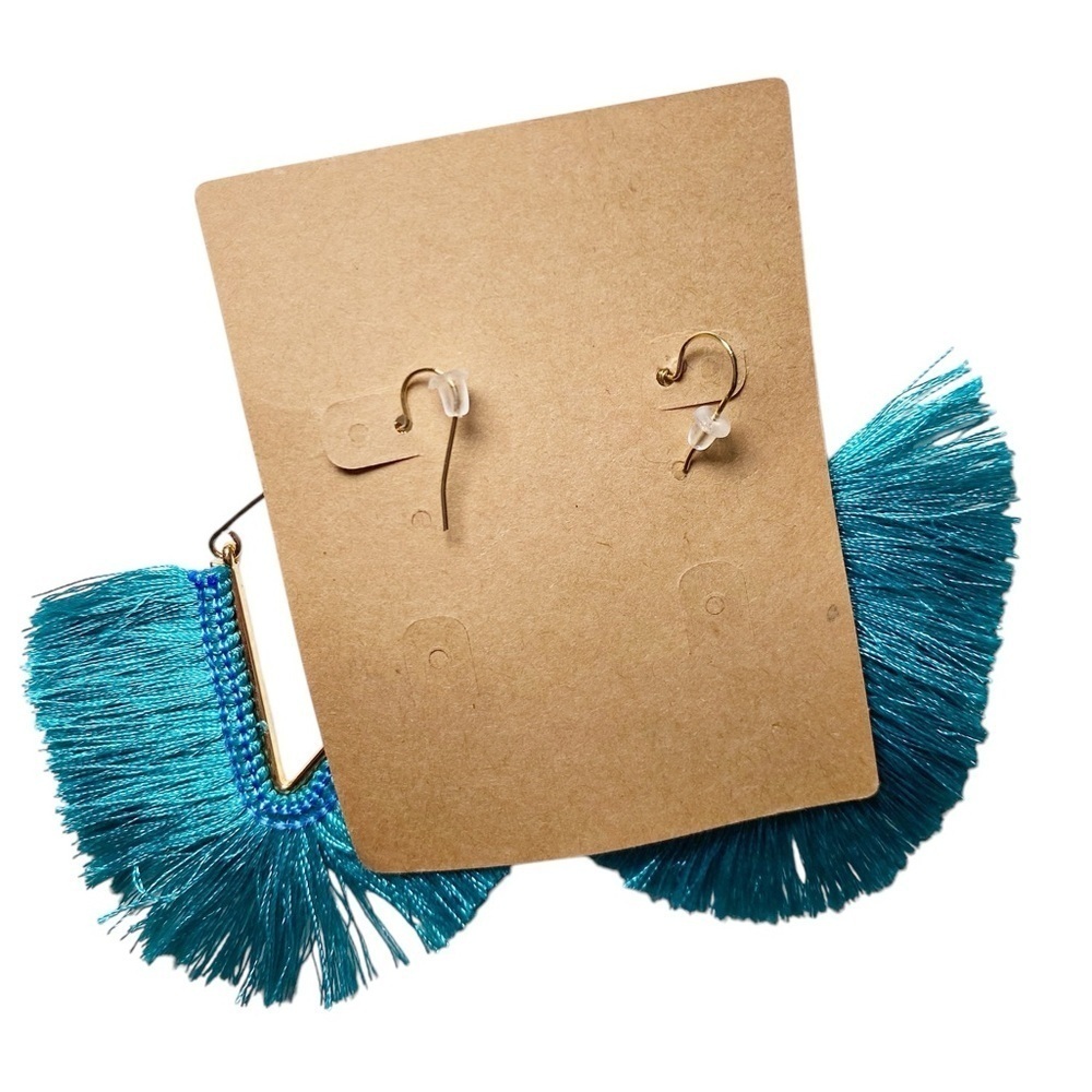 Plunder Jaymes Blue Tassel Earrings - Picture 2 of 4